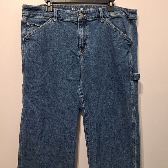 Torrid High Rise Carpenter Classic Denim Feel The Fit Plus Size 18R Coal Mine - Picture 12 of 13